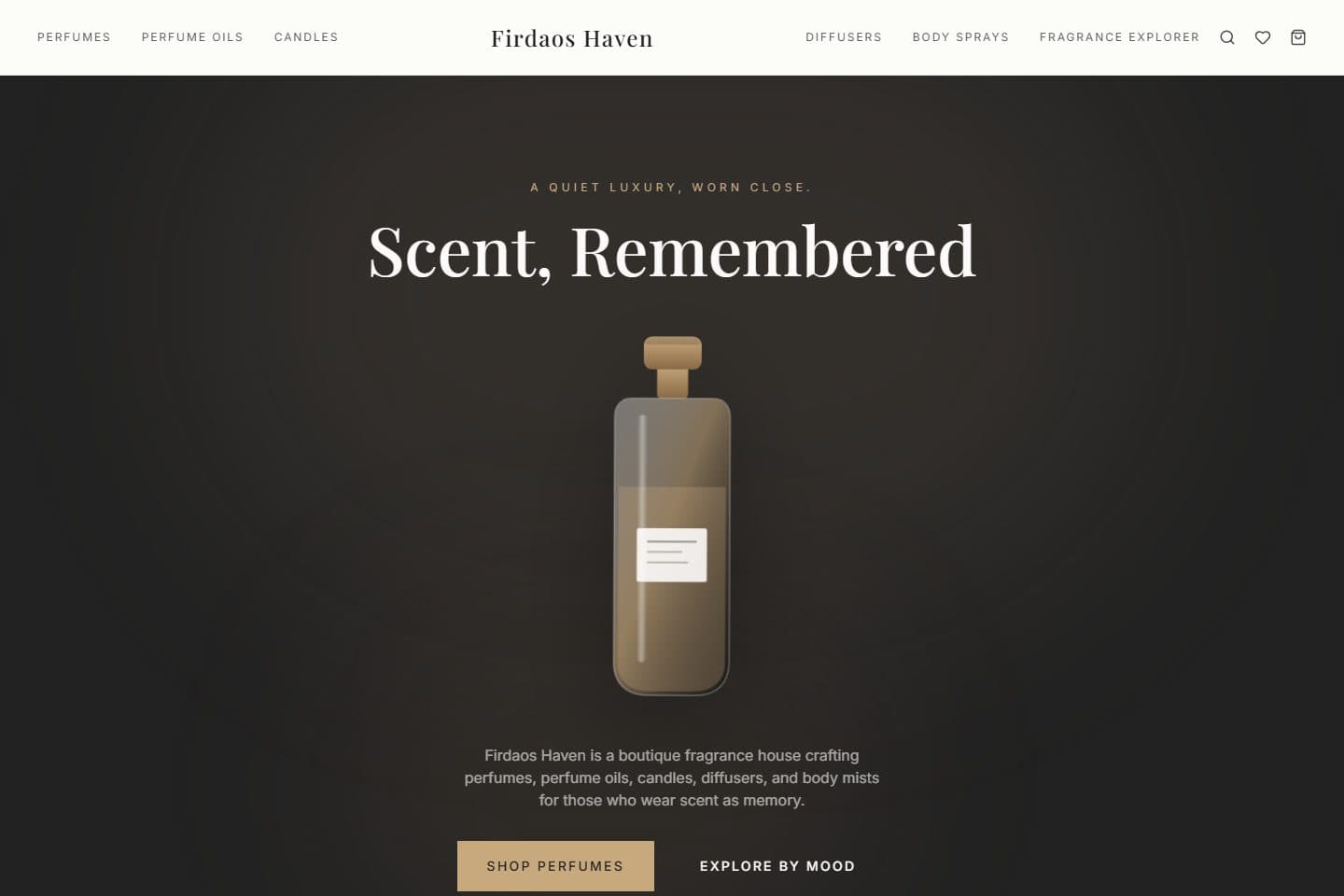 Firdaos Haven homepage